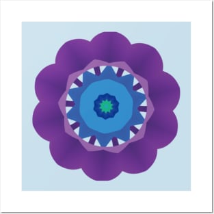 Purple Daisy Shape Posters and Art